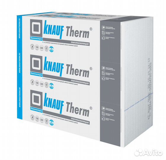 Knauf Therm пенопласт Фасад 50 х 1000 х 1200 мм, лист