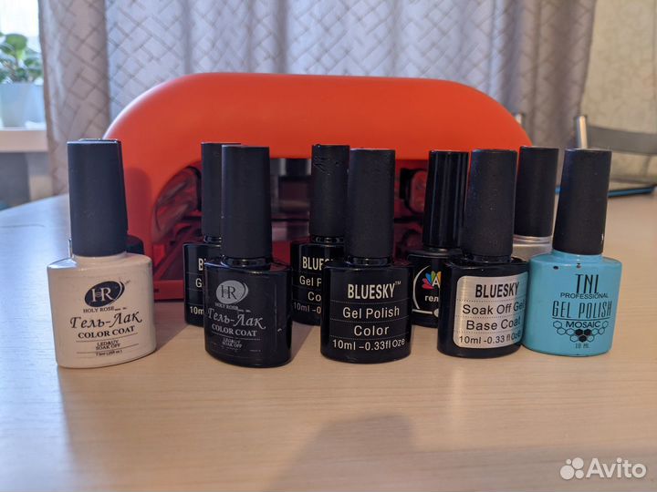 Лампа для ногтей JessNail 36 Ватт и набор лаков