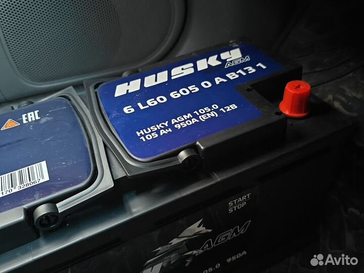 Husky аккумулятор 105ампер agm