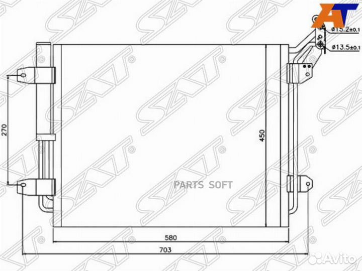 Радиатор кондиционера Volkswagen Tiguan 06-17