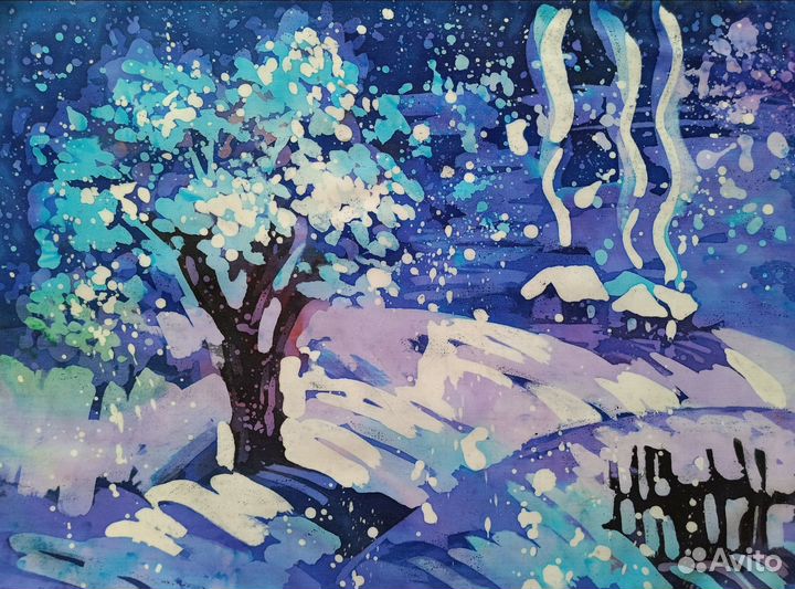 Продам картину (роспись по ткани)