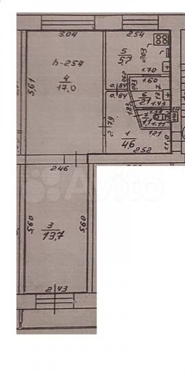 2-к. квартира, 44 м², 4/5 эт.