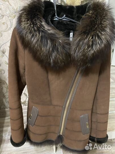 Дубленка женская с натуральным мехом размер 46-48