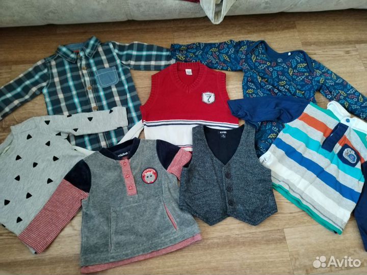 Брендовые вещи пакетом на мальчика от0 до9 месяцев