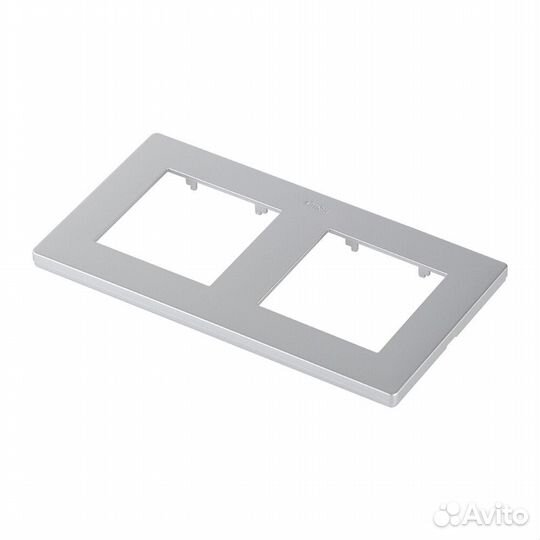 Рамка Simon 24 Harmonie 2400620-033 двухместная универсальная алюминий