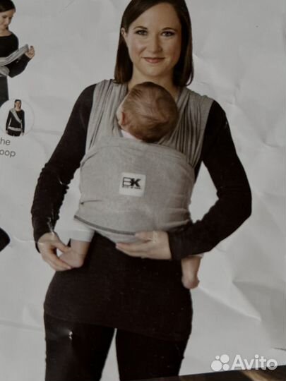 Слинг-шарф трикотажный, черный О+