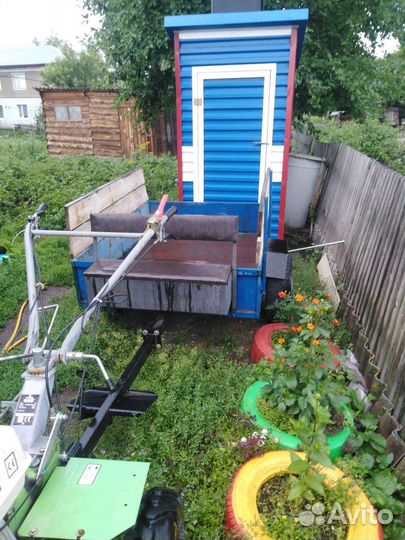 Мотоблок с телегой