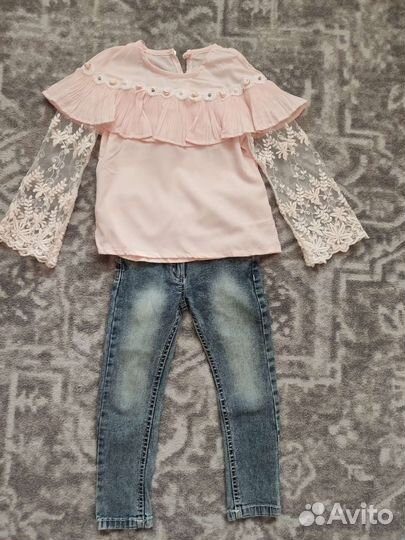 Блузка с джинсами, комплект. Р-104