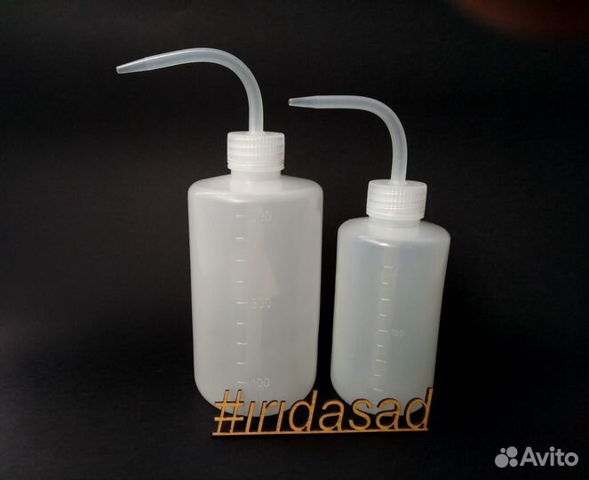 Бутылочки для полива с носиком 100, 250, 500мл, 1л