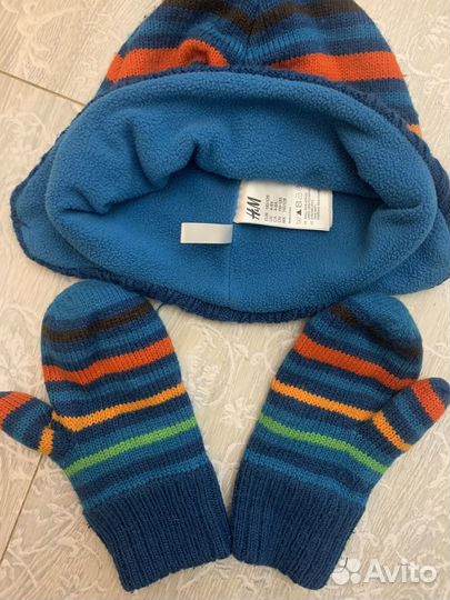 Набор шапка и варежки детские 8/10 лет h&m
