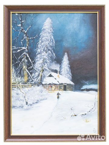 Картина "Зимний Хутор", холст 0К-00000803