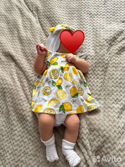 Платье для новорожденной 62