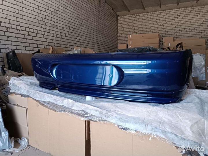 Бампер задний ваз 2110 серебристо темно синий