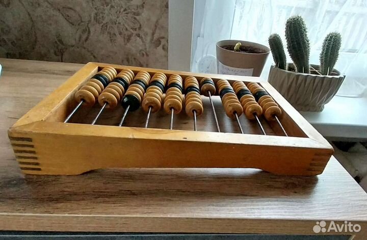 Счеты деревянные СССР 15 на 22см