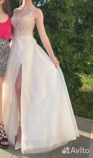 Вечернее платье в пол на выпускной, свадьбу