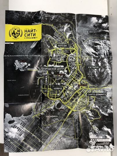 Игровая карта Найт-Сити Cyberpunk 2077