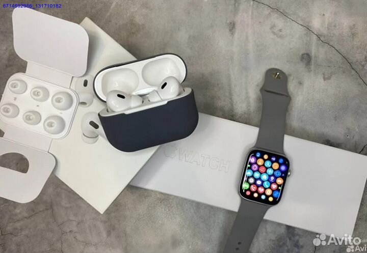 AirPods pro2(с чехлом) + Apple watch 8 MAX (Арт.80