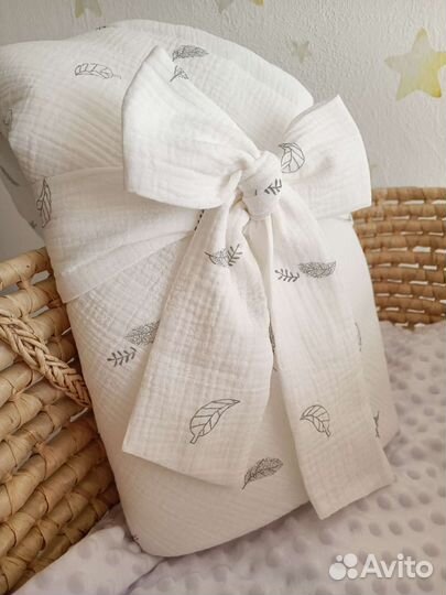 Конверт одеяло на выписку муслиновый