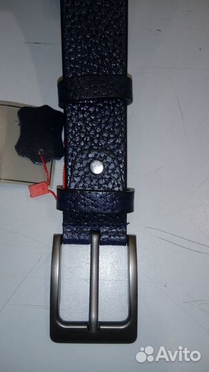 Ремень кожанный мужской Corsa Como синего цвета