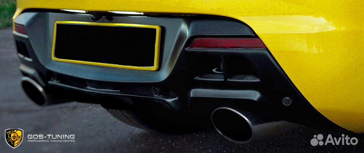 Тюнинг диффузор заднего бампера Opel Astra J GTC