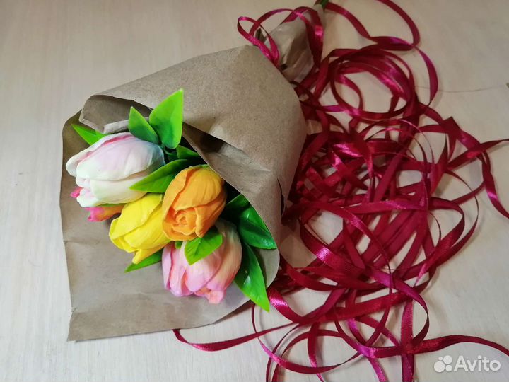 Букет тюльпанов на 8 марта / мыло ручной работы