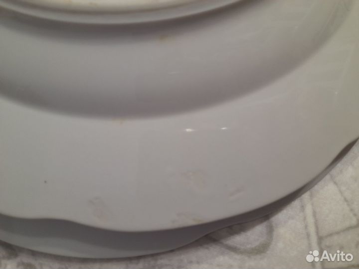 Блюдо сервировочное фарфоровое большое