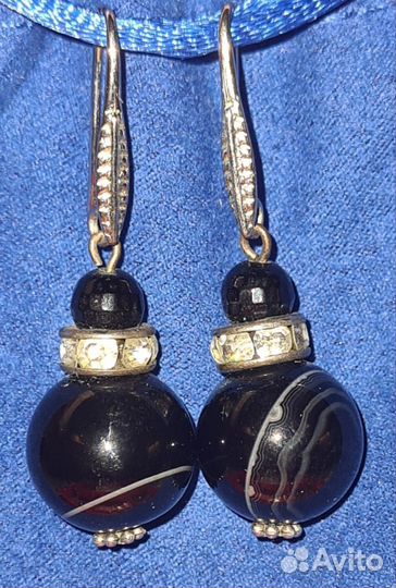 Серьги с ониксом