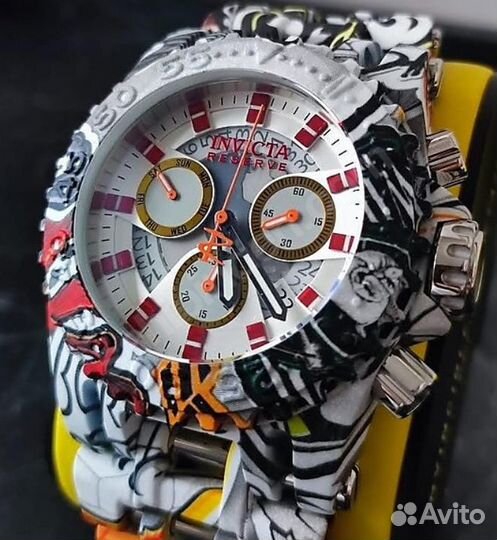 Invicta White Chaos Graffiti Редкие Яркие 50мм