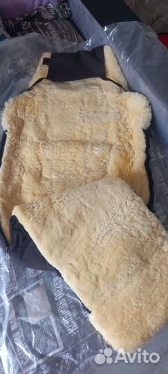 Зимний конверт в коляску на овчине