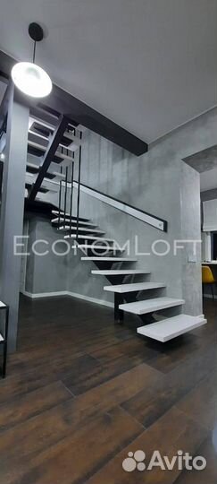 Лестница на металлокаркасе под ключ