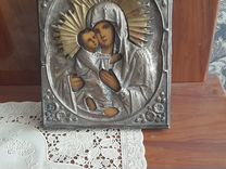 Старинная икона. Богородица. Владимирская
