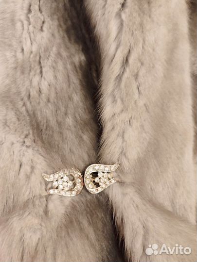 Шуба норковая голубая 44 46