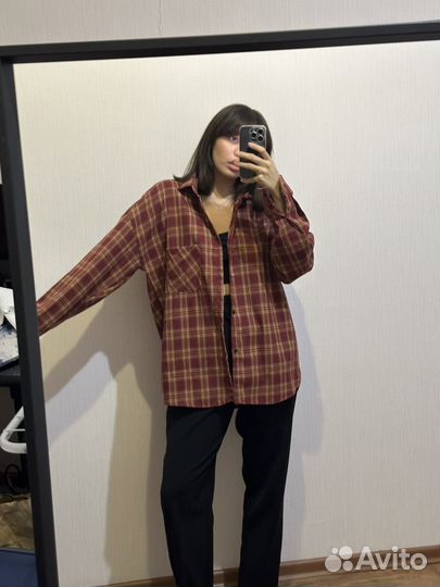 Рубашка в клетку женская