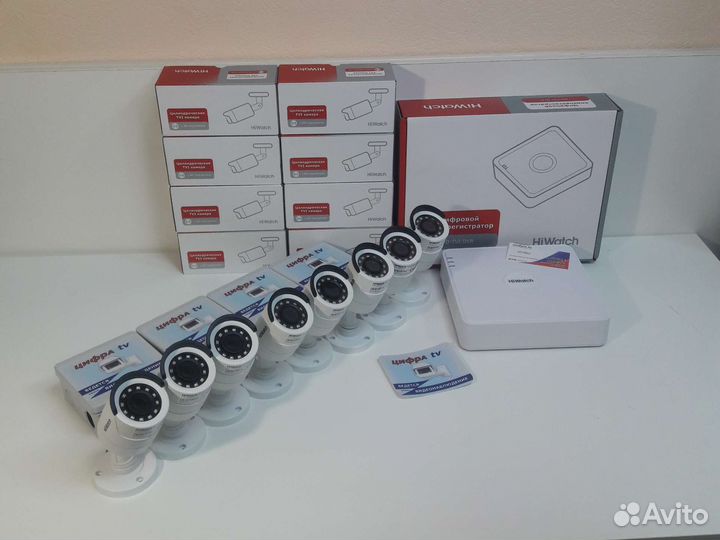 Комплект видеонаблюдения 2mp HiWatch 8 камер