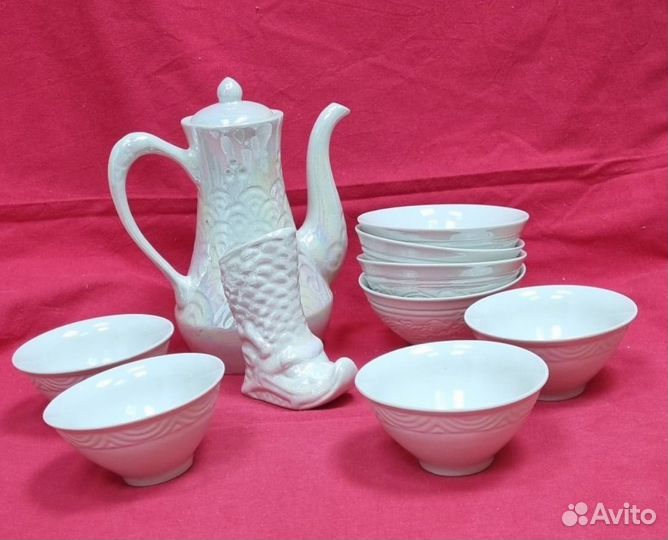 Чайно-кофейный набор с пиалами. 90-е гг