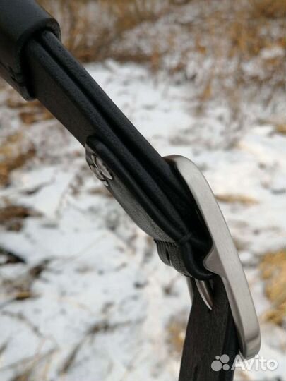 Ремень джинсовый мужской кожаный