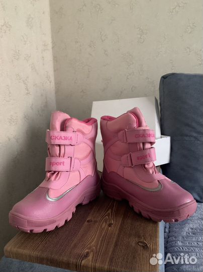 Ботинки зимние для девочки 34 р новые