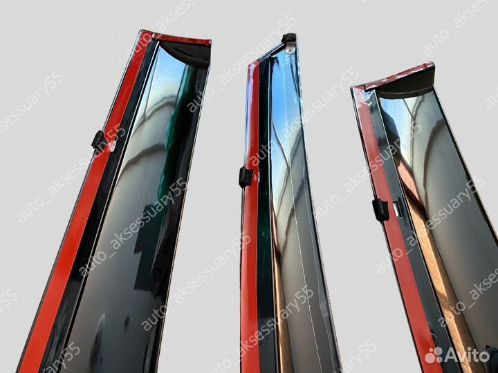 Ветровики Toyota Camry 50 2011-2017 нержавейка