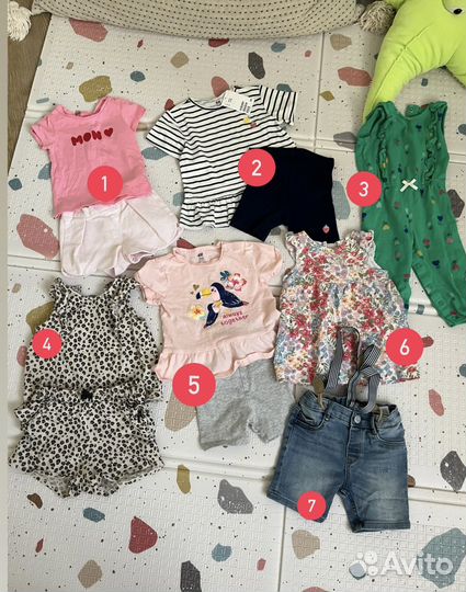 Вещи для девочки 74-80, H&M и другие