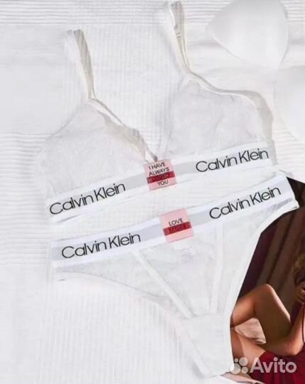 Комплект нижнего белья белый Calvin Klein