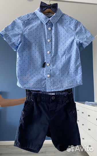 Рубашка 92 размер и бабочка