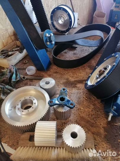 Редуктор для аэролодки, шкивы зубчатые