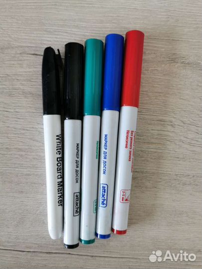 Маркеры для белой доски 5 шт