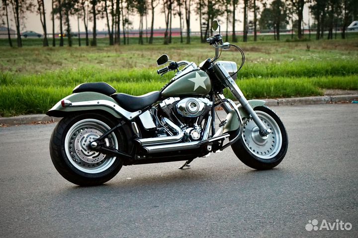 Harley-Davidson flstf Fat Boy Custom US Olive