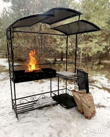 Мангал с печью