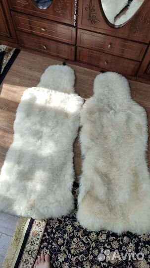Пушистые авточехлы из овечьей шерсти
