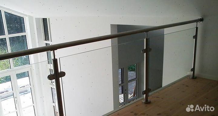 Перила для лестницы стеклянные ограждения