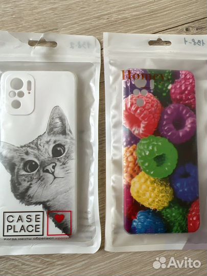 Чехол на xiaomi redmi note 10 новый 2 шт