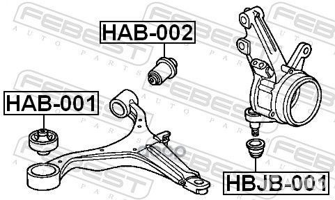 Сайлентблок рычага передний honda civic 99-12