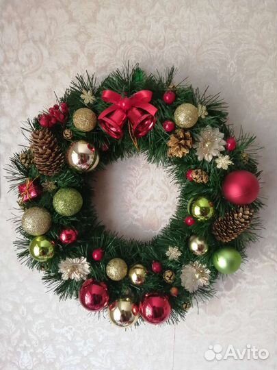 Новогоднее украшение венок